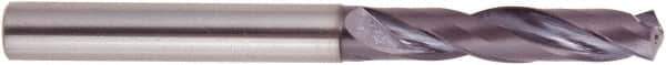 National Twist Drill - 10.6mm 140° Solid Carbide Jobber Drill - AlTiN Finish, Right Hand Cut, Spiral Flute, Straight Shank, 102mm OAL - Apex Tool & Supply