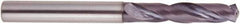 National Twist Drill - 10.6mm 140° Solid Carbide Jobber Drill - AlTiN Finish, Right Hand Cut, Spiral Flute, Straight Shank, 102mm OAL - Apex Tool & Supply