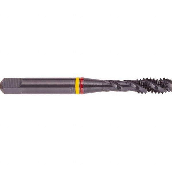 Regal Cutting Tools - 7/8-9 UNC 4 Flute 2B Bottoming Spiral Flute Tap - Powdered Metal, Oxide Finish, Right Hand Flute, Right Hand Thread, H6, Series Triple Crown - Apex Tool & Supply