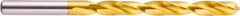 National Twist Drill - 7/32" 118° High Speed Steel Jobber Drill - TiN Finish, Right Hand Cut, Spiral Flute, Straight Shank, 3-3/4" OAL - Apex Tool & Supply