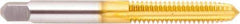 Regal Cutting Tools - 1-14 UNS 3B 4 Flute TiN Finish High Speed Steel Straight Flute Standard Hand Tap - Taper, Right Hand Thread, 5-1/8" OAL, 2-1/2" Thread Length, H4 Limit, Oversize - Apex Tool & Supply