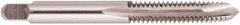 Regal Cutting Tools - 3/4-16 UNF, 3 Flute, Bright Finish, High Speed Steel Spiral Point Tap - Plug Chamfer, Right Hand Thread, 4-1/4" OAL, 2" Thread Length, 0.59" Shank Diam - Exact Industrial Supply