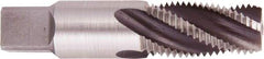 Regal Cutting Tools - 1/2-14 NPT, 4 Flutes, Taper Chamfer, Bright Finish, High Speed Steel, Spiral Flute Pipe Tap - Right Hand Flute, 11/16" Shank Diam, 1-3/8" Thread Length, 0.5790" Projection, 5/8" Square Size, - Apex Tool & Supply