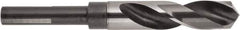 National Twist Drill - 1-7/32" Drill, 118° Point, High Speed Steel Silver Deming & Reduced Shank Drill Bit - Bright Finish, 6" OAL, Straight Shank, 3" Flute Length, Right Hand Cut, Spiral Flute - Apex Tool & Supply