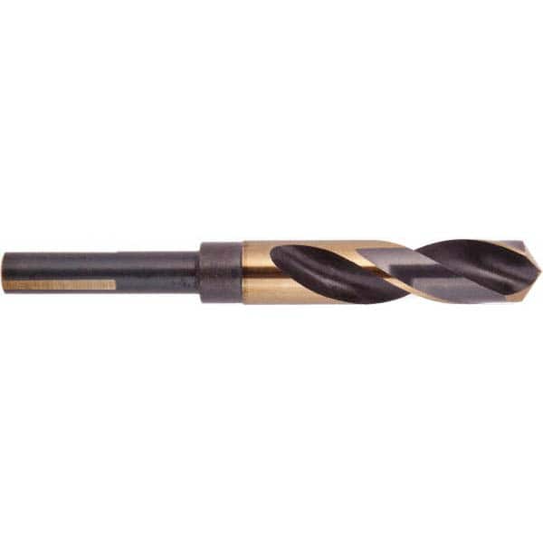 National Twist Drill - 9/16 to 1", 118° Point, Oxide/Gold Finish, High Speed Steel Reduced Shank Drill Bit Set - Apex Tool & Supply