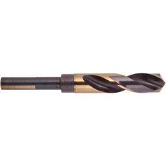 National Twist Drill - 9/16 to 1", 118° Point, Oxide/Gold Finish, High Speed Steel Reduced Shank Drill Bit Set - Apex Tool & Supply