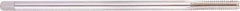 Regal Cutting Tools - 7/16-14 UNC, 4 Flute, Bright Finish High Speed Steel, Hand, Extension Pulley Tap - Plug Chamfer, 8" OAL, 1-7/16" Thread Length - Apex Tool & Supply