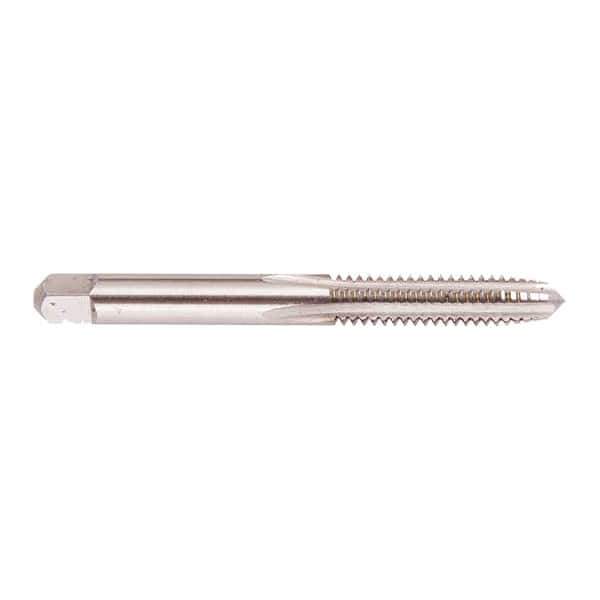 Regal Cutting Tools - 9/16-12 UNC 3B 4 Flute Bright Finish High Speed Steel Straight Flute Standard Hand Tap - Taper, Right Hand Thread, 3-19/32" OAL, 1-21/32" Thread Length, H3 Limit, Oversize - Exact Industrial Supply