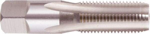 Regal Cutting Tools - 1/4-18 NPS Thread, 4 Flute Standard Pipe Tap - 2-7/16" OAL, 1-1/16" Thread Length, 9/16" Shank Diam, Bright Finish, High Speed Steel - Exact Industrial Supply