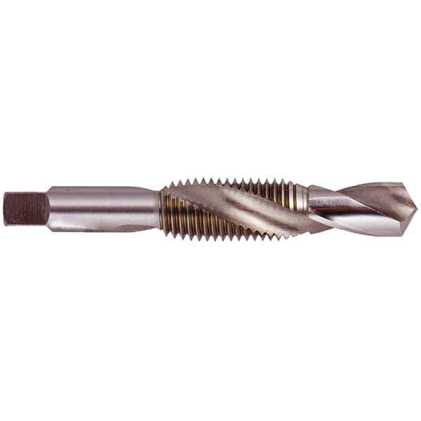 Regal Cutting Tools - 1/16-27 NPTF, 2-13/16" OAL, 0.242" Drill Diam x 11/16" Drill Length, Combination Drill & Tap - 4 Flutes, 11/16" Thread Length, High Speed Steel, Bright Finish - Apex Tool & Supply