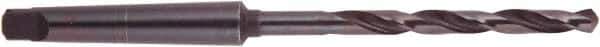 National Twist Drill - 1", 3MT 118° Point High Speed Steel Taper Shank Drill Bit - Oxide Finish, 6-3/8" Flute Length, 11" OAL, Spiral Flute, Series 200 - Apex Tool & Supply