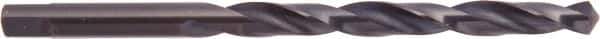 National Twist Drill - #1 118° High Speed Steel Jobber Drill - Oxide Finish, Right Hand Cut, Spiral Flute, Tanged Shank, 3-7/8" OAL - Apex Tool & Supply