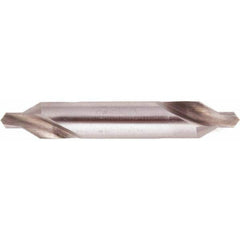 National Twist Drill - #1 Plain Cut 60° Incl Angle High Speed Steel Combo Drill & Countersink - Apex Tool & Supply