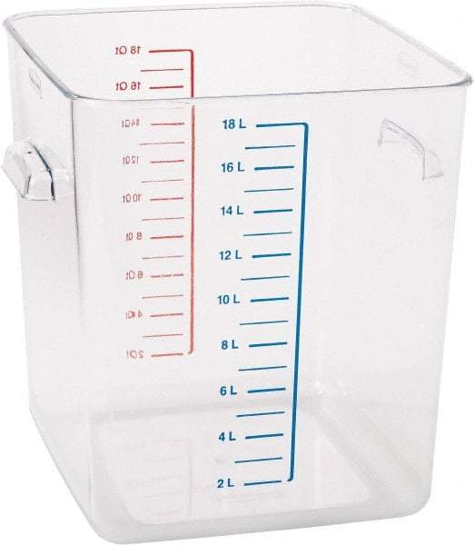 Rubbermaid - Rectangular, Clear Polycarbonate Food Storage Container - 11.9" High x 10-1/2" Wide x 11.3" Long - Apex Tool & Supply