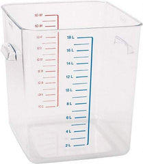 Rubbermaid - Rectangular, Clear Polycarbonate Food Storage Container - 11.9" High x 10-1/2" Wide x 11.3" Long - Apex Tool & Supply