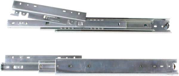 Knape & Vogt - 22" Slide Length, 22" Travel Length, Steel Drawer Slide - 9-1/2" Wide, 3-1/2" High, 200 Lb Capacity at Full Extension, Zinc Finish - Apex Tool & Supply