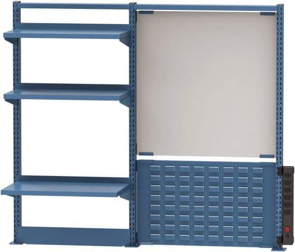 Lista - Steel Workbench & Workstation Riser Combination - 48" High, Use with 72" Long Workbenches - Apex Tool & Supply