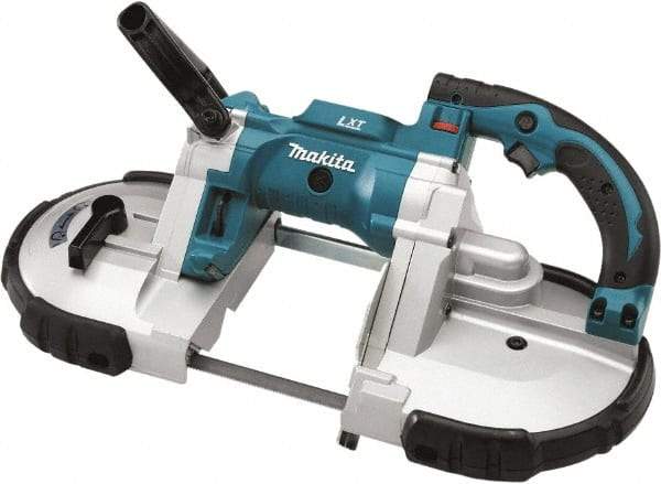 Makita - 18 Volt, 44-7/8" Blade, 530 SFPM Cordless Portable Bandsaw - 4-3/4" (Round) & 4-3/4 x 4-3/4" (Rectangle) Cutting Capacity, Lithium-Ion Battery Not Included - Apex Tool & Supply