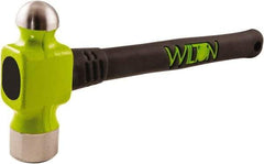 Wilton - 1-1/2 Lb Head Drop Forged Steel Ball Pein Hammer - Steel Handle with Grip, 14" OAL, Steel Rods Throughout for Added Strength - Apex Tool & Supply