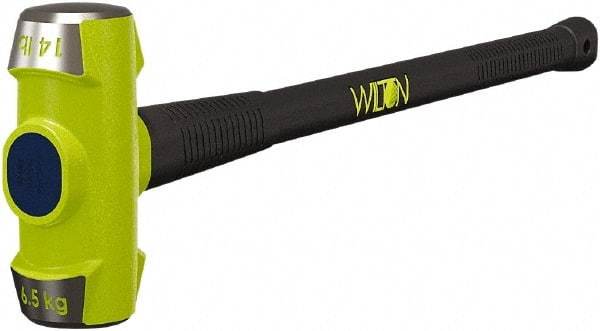 Wilton - 14 Lb Head, 36" Long Sledge Hammer - Steel Head, Steel Handle with Grip - Apex Tool & Supply