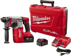 Milwaukee Tool - 18 Volt 1" SDS Plus Chuck Cordless Rotary Hammer - 0 to 4,900 BPM, 0 to 1,400 RPM, Reversible - Apex Tool & Supply