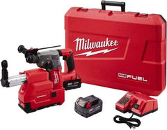 Milwaukee Tool - 18 Volt 1" SDS Plus Chuck Cordless Rotary Hammer - 0 to 4,900 BPM, 0 to 1,400 RPM, Reversible - Apex Tool & Supply