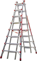 Little Giant Ladder - 15 Steps, 15' High, Type IA Rating, Aluminum Step Ladder - 300 Lb Load Capacity, 37" Base Width - Apex Tool & Supply