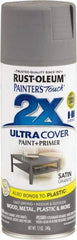 Rust-Oleum - Granite, Satin, Enamel Spray Paint - 8 to 12 Sq Ft per Can, 12 oz Container - Apex Tool & Supply