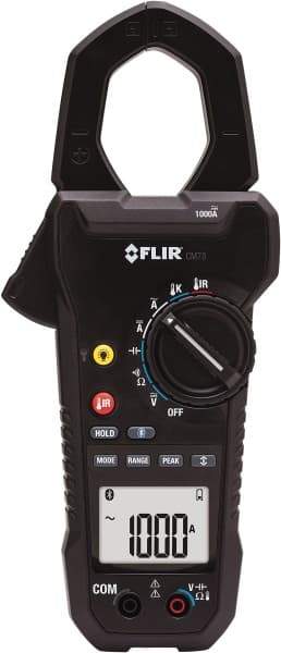 FLIR - CM78-NIST, CAT IV, Digital True RMS Wireless Clamp Meter with 1.45" Clamp On Jaws - 1000 VAC/VDC, 1000 AC/DC Amps, Measures Voltage, Capacitance, Current, Frequency, Resistance - Apex Tool & Supply