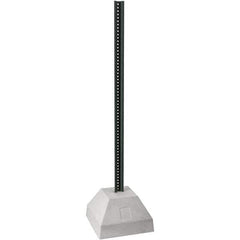 TAPCO - 6' High, Powder Coated Traffic Sign Post Base - Steel/Concrete, Compatible with 30" High x 30" Wide Signs, 3/8" Hole Diam, Green & Gray - Apex Tool & Supply