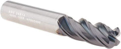 SGS - 1/2", 4 Flute, Single End, Solid Carbide, 1/8" Corner Radius End Mill - 3-1/4" OAL, Right Hand Flute, 1-1/4" LOC, Right Hand Cut - Apex Tool & Supply