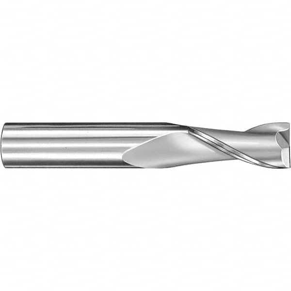 SGS - 1/4", 3/4" LOC, 1/4" Shank Diam, 2-1/2" OAL, 2 Flute, Solid Carbide Square End Mill - Exact Industrial Supply