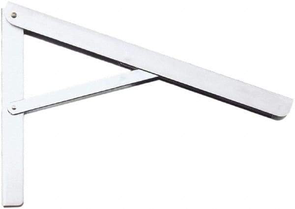 Knape & Vogt - 750 Lb Capacity, Anachrome Steel Coated, Adjustable L Bracket - 12" Long, 10" High, 7" Wide - Apex Tool & Supply