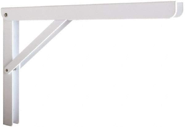 Knape & Vogt - 750 Lb Capacity, Epoxy Coated, Adjustable L Bracket - 12" Long, 10" High, 7" Wide - Apex Tool & Supply