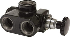 Parker - 30 GPM 3/4 Inlet Cast Iron Hydraulic Control Valve - 1-1/16 - 12 Thread, 3,000 psi, 4" Wide x 6.62" Long - Apex Tool & Supply