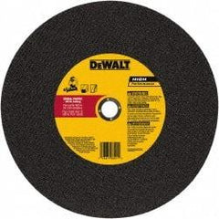 DeWALT - 20" 24 Grit Aluminum Oxide Cutoff Wheel - 0.188" Thick, 1" Arbor, 3,000 Max RPM, Use with Stationary Tools - Apex Tool & Supply