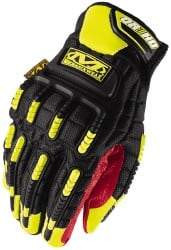 Mechanix Wear - Size XL (11) Synthetic Leather/Spandex/Lycra/TPR General Protection Work Gloves - For Mechanic's & Lifting, Uncoated, Hook & Loop Cuff, Full Fingered, Yellow, Paired - Apex Tool & Supply