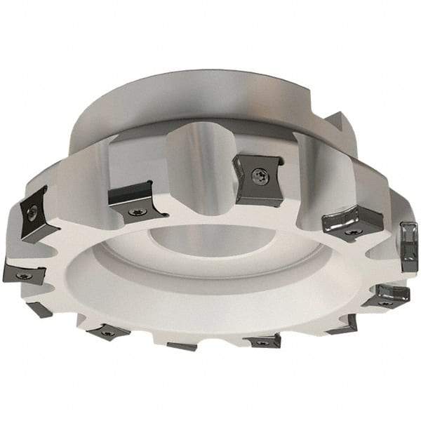 Iscar - 4" Cut Diam, 1-1/2" Arbor Hole, 0.118" Max Depth of Cut, 86° Indexable Chamfer & Angle Face Mill - 10 Inserts, LN.. 1506.. Insert, Right Hand Cut, 10 Flutes, Series TangMill - Apex Tool & Supply