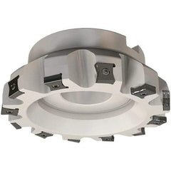 Iscar - 4" Cut Diam, 1-1/2" Arbor Hole, 0.118" Max Depth of Cut, 86° Indexable Chamfer & Angle Face Mill - 10 Inserts, LN.. 1506.. Insert, Right Hand Cut, 10 Flutes, Series TangMill - Apex Tool & Supply