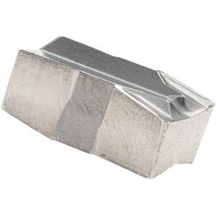 Iscar - 500E040GIF Grade IC20, 5mm Cutting Width Carbide Grooving Insert - 13mm Max Depth of Cut, Neutral, 0.4mm Corner Radius, Uncoated - Apex Tool & Supply