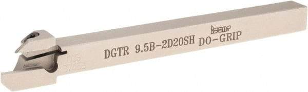 Iscar - External Thread, 0.395" Max Depth of Cut, 0.075" Min Groove Width, 4.7" OAL, Right Hand Indexable Grooving Cutoff Toolholder - 3/8" Shank Height x 3/8" Shank Width, DG.. Insert Style, DGT Toolholder Style, Series Do-Grip - Apex Tool & Supply