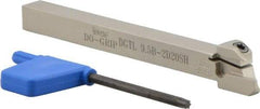 Iscar - External Thread, 0.395" Max Depth of Cut, 0.075" Min Groove Width, 4.7" OAL, Left Hand Indexable Grooving Cutoff Toolholder - 3/8" Shank Height x 3/8" Shank Width, DG.. Insert Style, DGT Toolholder Style, Series Do-Grip - Apex Tool & Supply