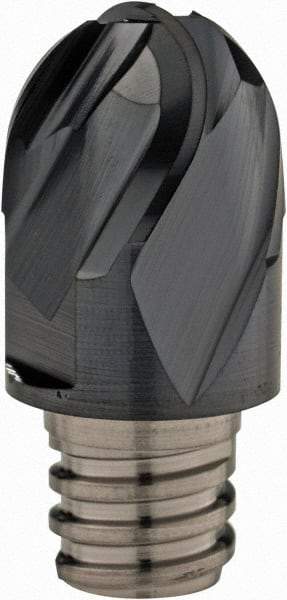 Iscar - MM EB Grade IC908 Carbide Ball Nose Milling Tip Insert - TiAlN Finish, 4 Flutes, 3/8" Cutting Diam, 0.275" Depth of Cut, 0.512" Extension, 3/16" Cnr Rad, 30° Helix - Apex Tool & Supply