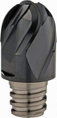 Iscar - MM EB Grade IC908 Carbide Ball Nose Milling Tip Insert - TiAlN Finish, 4 Flutes, 3/8" Cutting Diam, 0.275" Depth of Cut, 0.512" Extension, 3/16" Cnr Rad, 30° Helix - Apex Tool & Supply