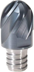 Iscar - MM EB Grade IC908 Carbide Ball Nose Milling Tip Insert - TiAlN Finish, 4 Flutes, 3/4" Cutting Diam, 0.62" Depth of Cut, 1" Extension, 3/8" Cnr Rad, 30° Helix - Apex Tool & Supply