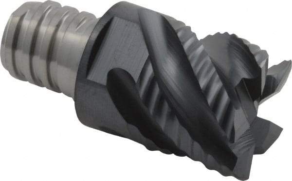 Iscar - MM ERS Grade IC908 Carbide End Milling Tip Insert - TiAlN Finish, 5 Flutes, 5/8" Cutting Diam, 0.47" Depth of Cut, 0.8" Extension, 45° Helix - Apex Tool & Supply