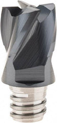 Iscar - MM EC Grade IC908 Carbide End Milling Tip Insert - TiAlN Finish, 4 Flutes, 3/8" Cutting Diam, 0.275" Depth of Cut, 0.512" Extension, 0.015" Cnr Rad, 30° Helix - Apex Tool & Supply