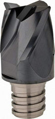 Iscar - MM EC Grade IC908 Carbide End Milling Tip Insert - TiAlN Finish, 4 Flutes, 3/4" Cutting Diam, 0.62" Depth of Cut, 1" Extension, 0.03" Cnr Rad, 30° Helix - Apex Tool & Supply