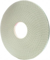 3M - 1/2" x 72 Yd Acrylic Adhesive Double Sided Tape - 31 mil Thick, Off-White, Foam Liner - Apex Tool & Supply