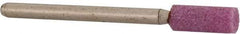 Made in USA - 3/16" Head Diam x 1/2" Thickness, W154, Cylinder End, Aluminum Oxide Mounted Point - Medium Grade - Apex Tool & Supply